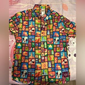 Disney Food and wine button-down shirt M NWT Mickey Mouse